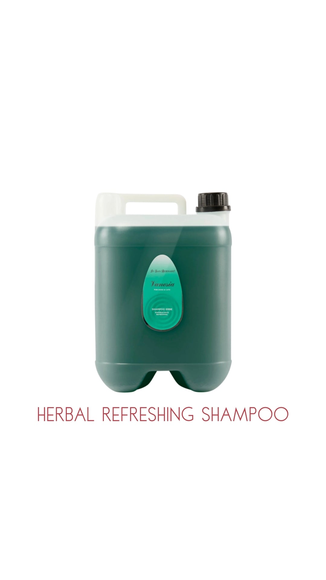 Vanesia HERBAL SHAMPOO Refreshing For All Coats Types 10Lt with Pump