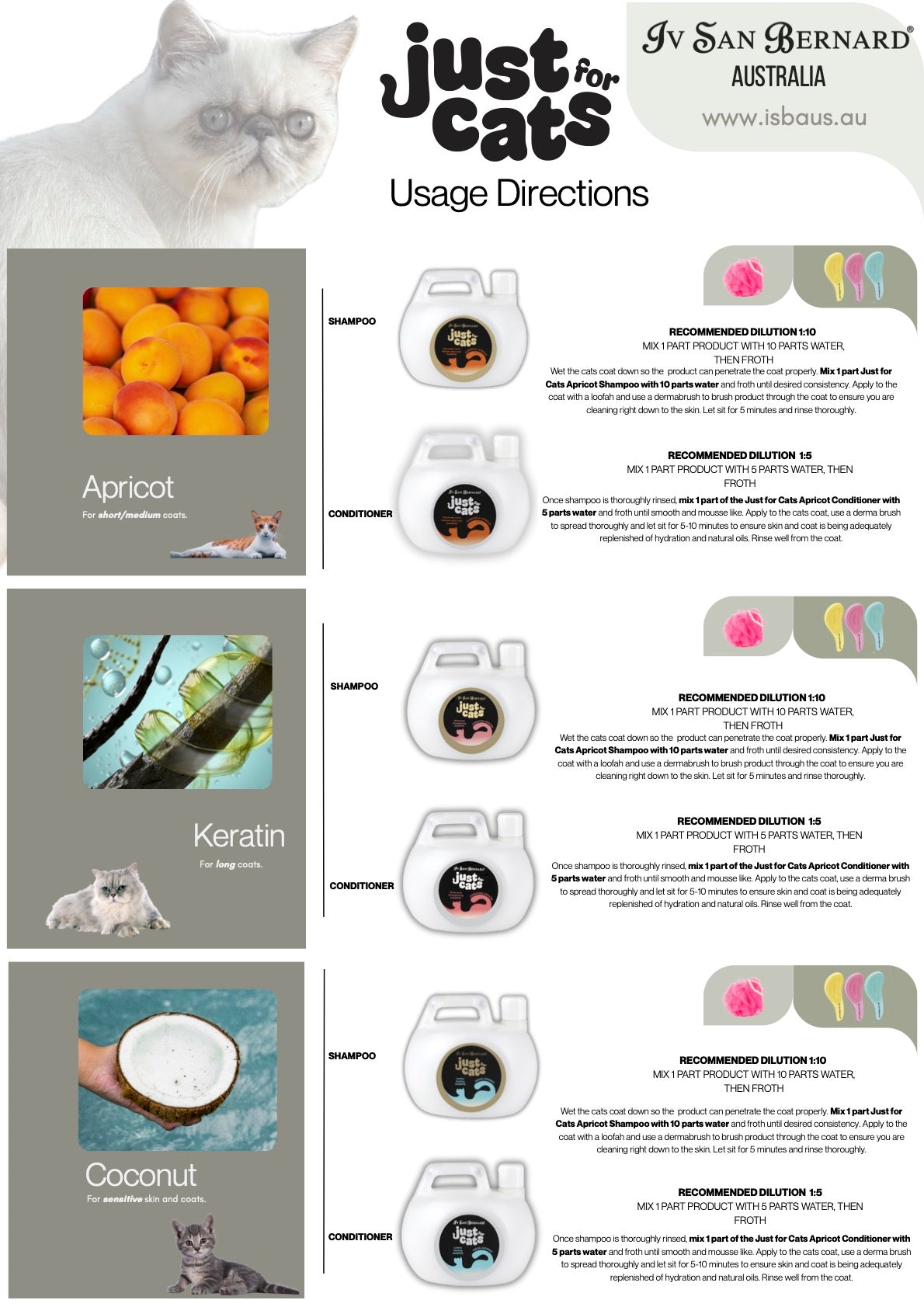 Just For Cats KERATIN LONG COAT Range