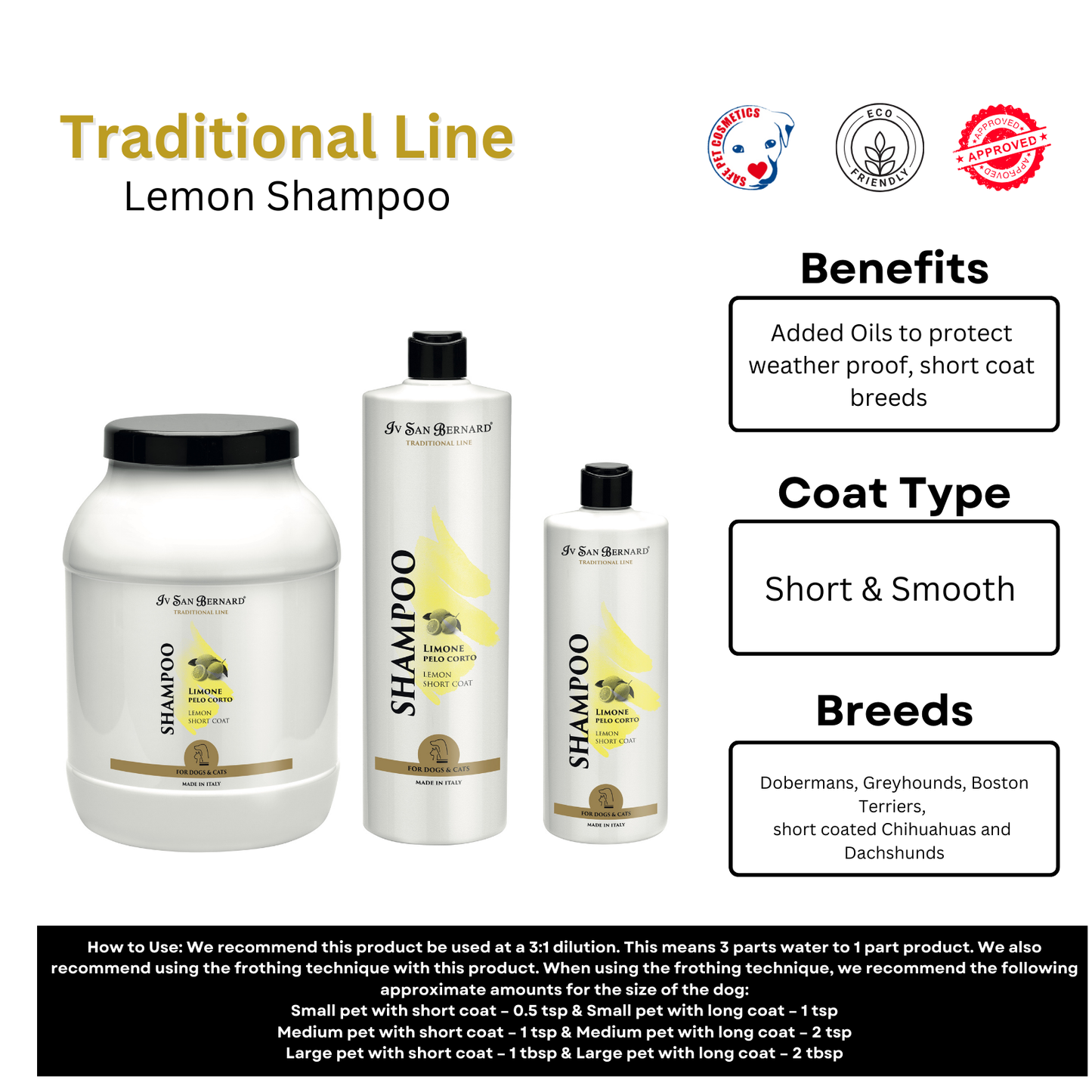 Traditional Line LEMON SHAMPOO Short Coat