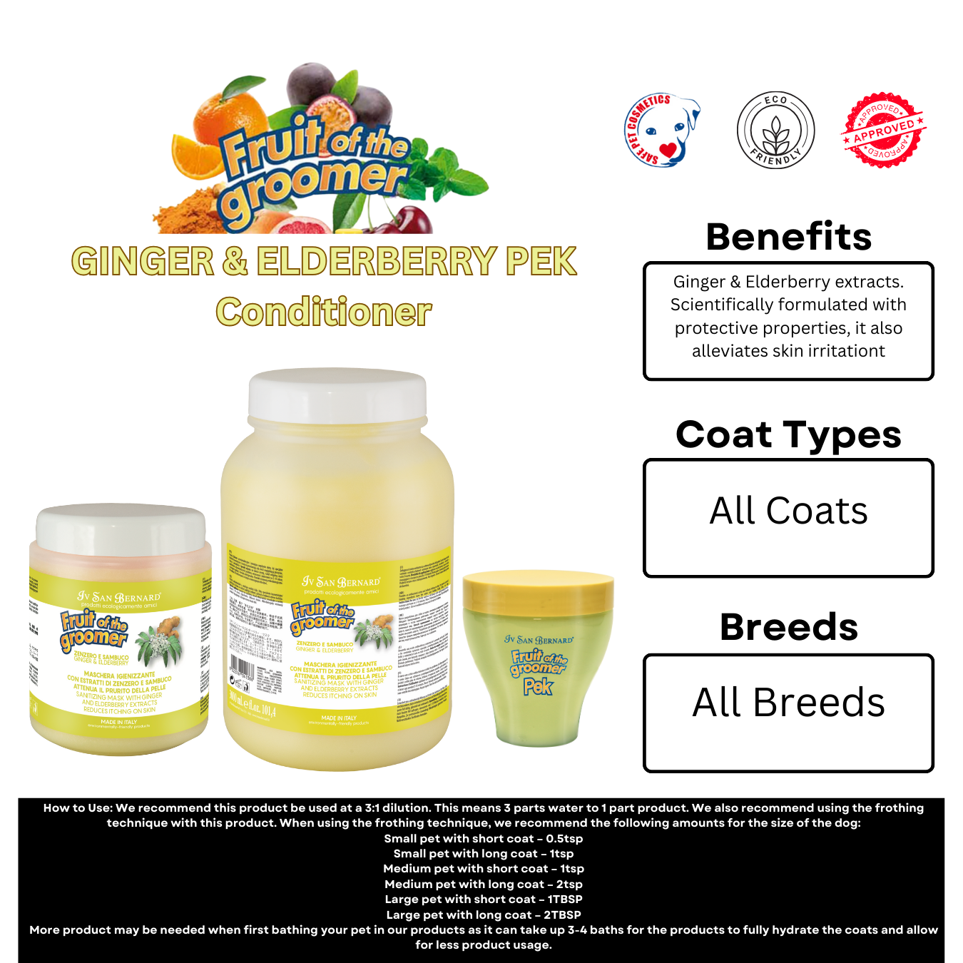 Fruit of the Groomer GINGER & ELDERBERRY PEK Conditioner