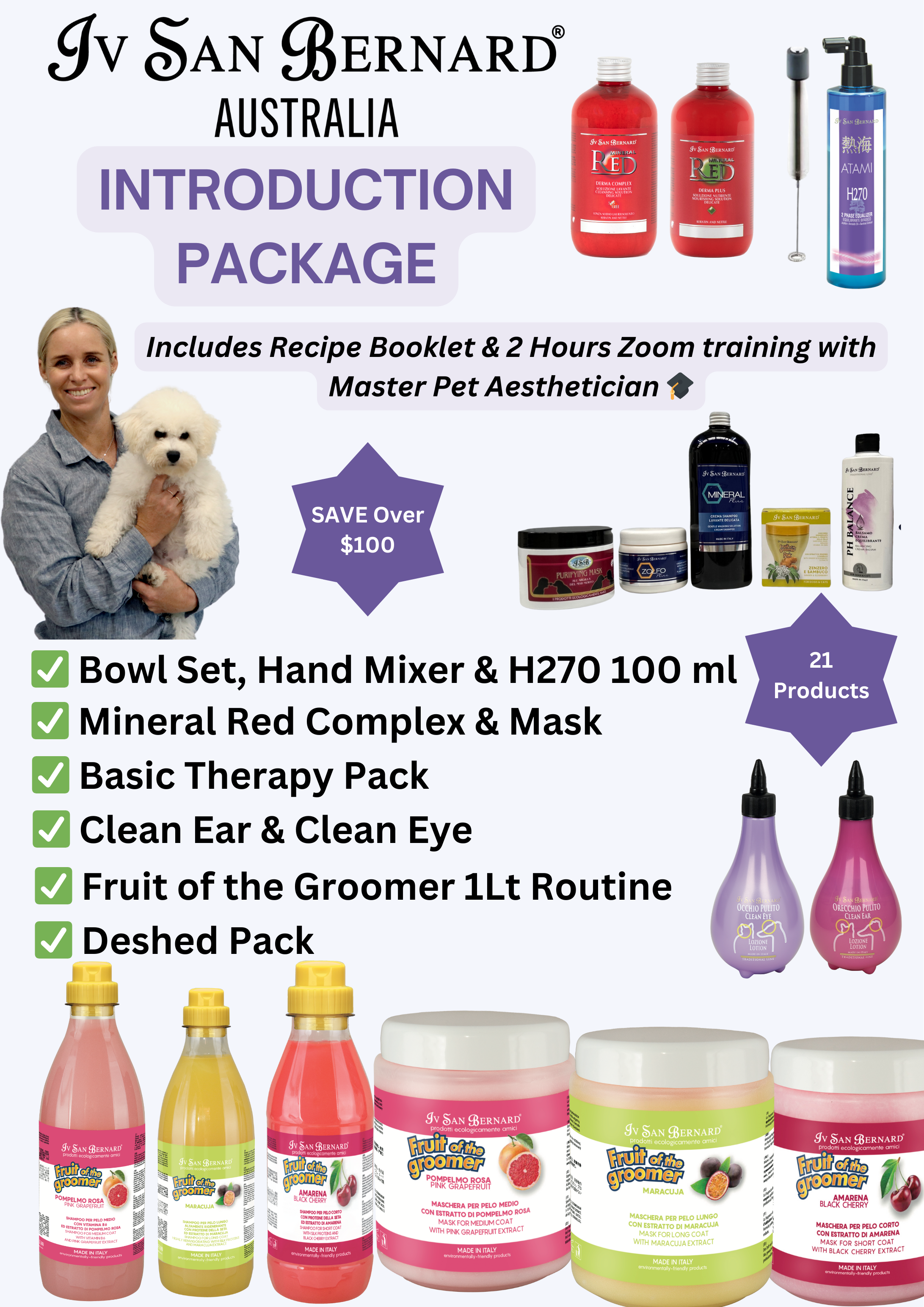 INTRODUCTION PACKAGE with 2 hours Education (21 Products Plus Recipe Booklet)