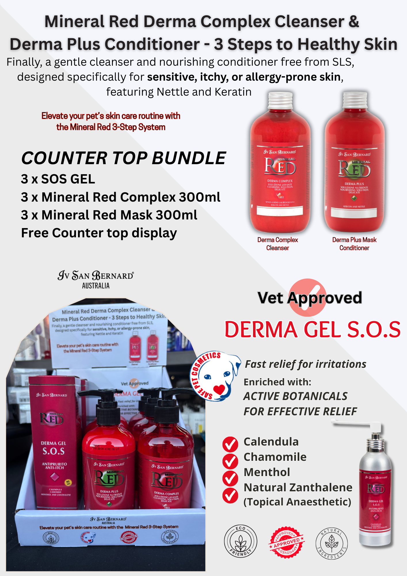 Mineral RED COUNTER TOP RETAIL BUNDLE